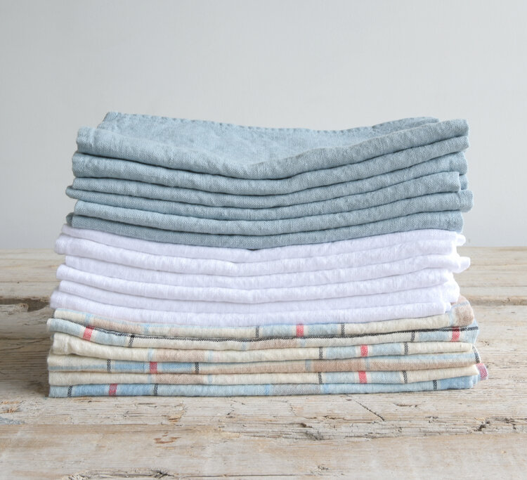 French Linen Napkins - White (set of 6)