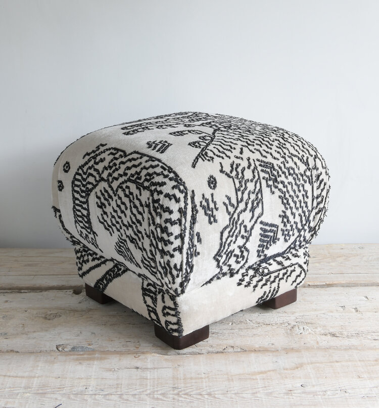 Mushroom Ottoman in Dedar Tiger Mountain