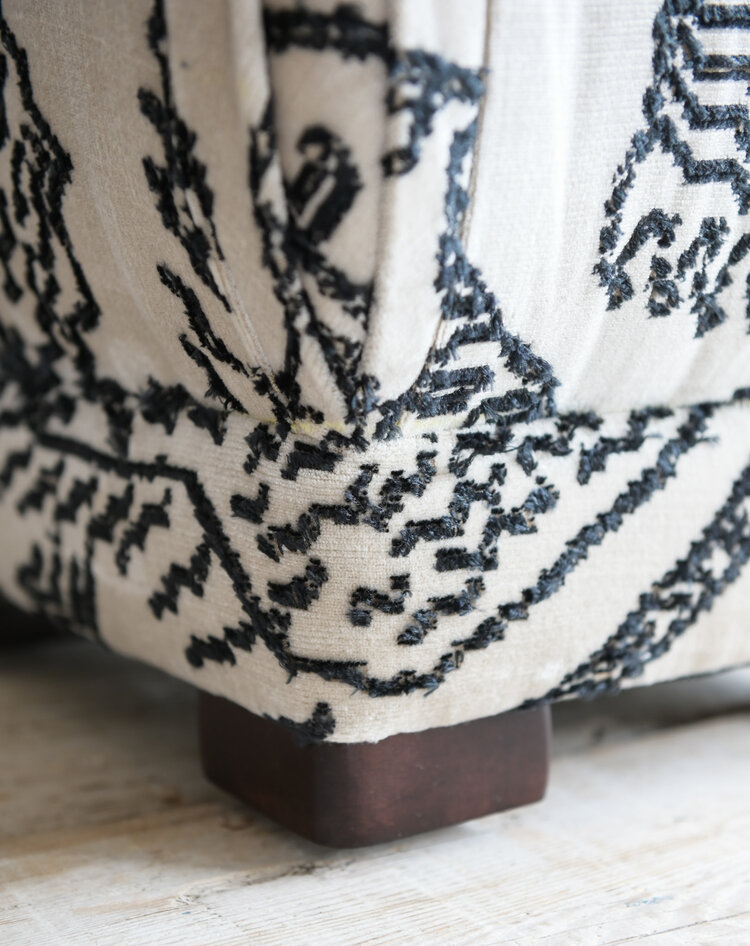 Mushroom Ottoman in Dedar Tiger Mountain