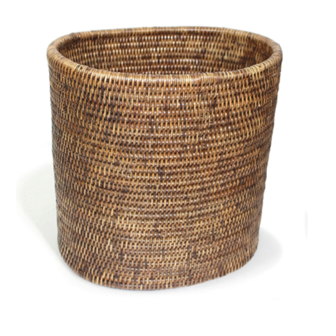 Oval Rattan Waste Basket
