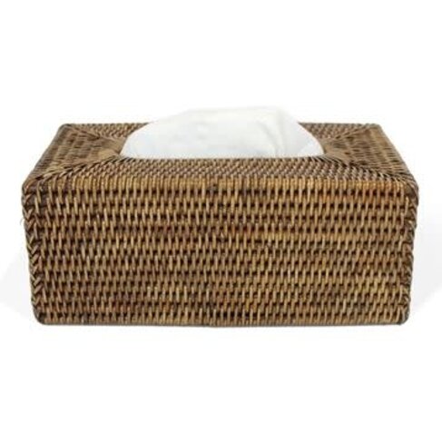 Rectangular Rattan Tissue Box
