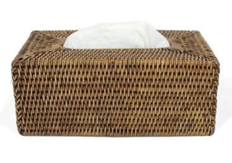 Rectangular Rattan Tissue Box