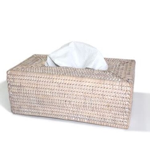 Rectangular Rattan Tissue Box