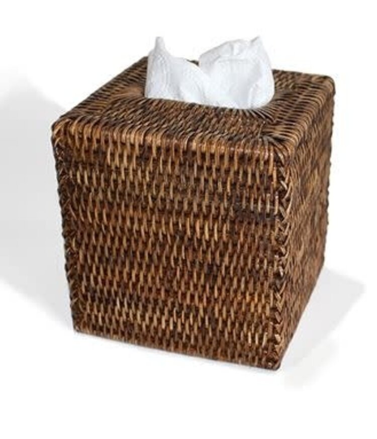 Square Rattan Tissue Box