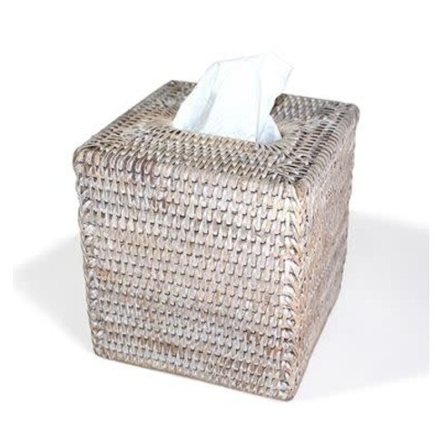 Square Rattan Tissue Box