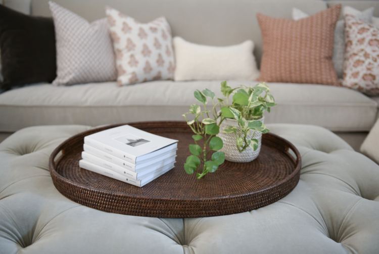 Extra-large Oval Rattan Tray