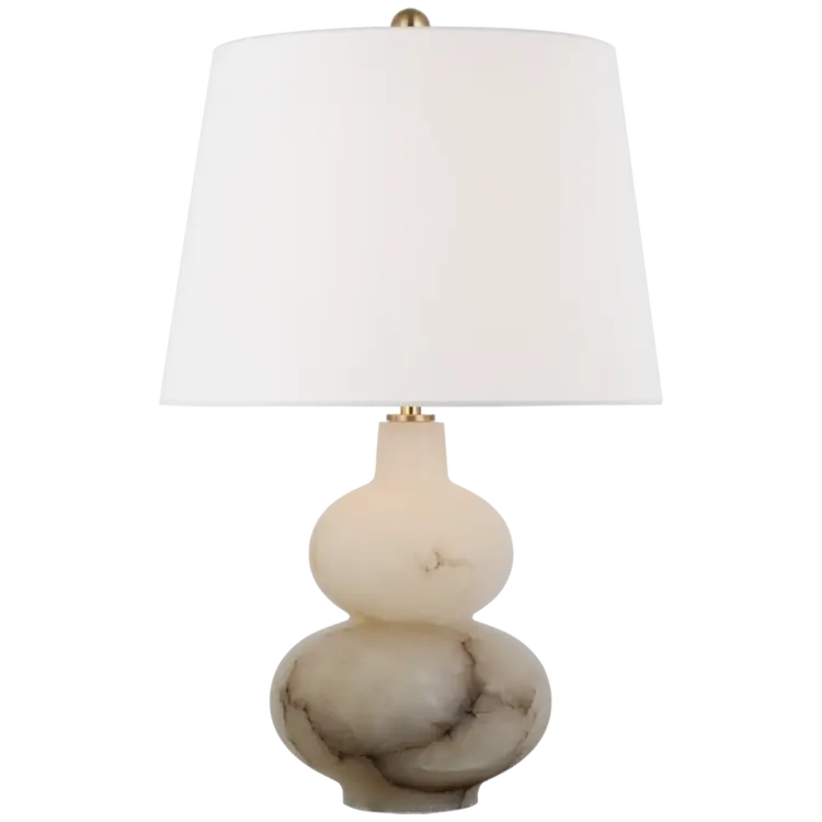 Ciccio Alabaster Table Lamp w/ Linen Shade