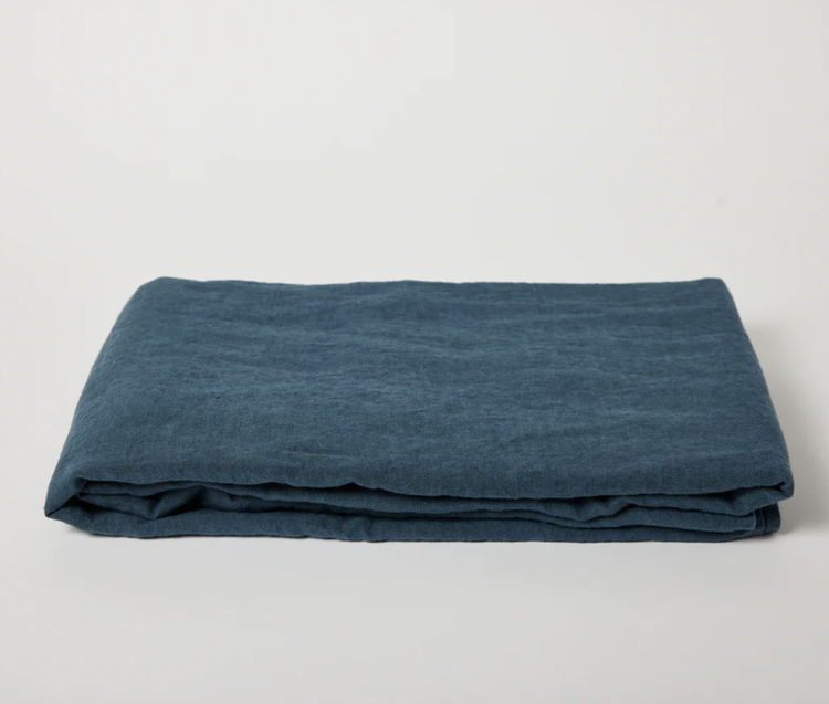 Linge Particulier Duck Blue French Linen Tablecloth