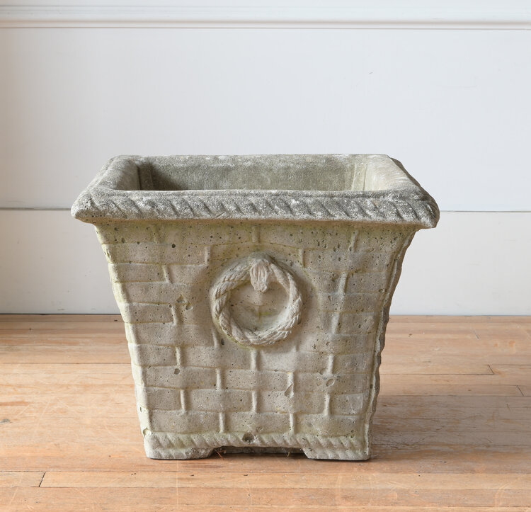 Vintage Vintage Square Concrete Planter