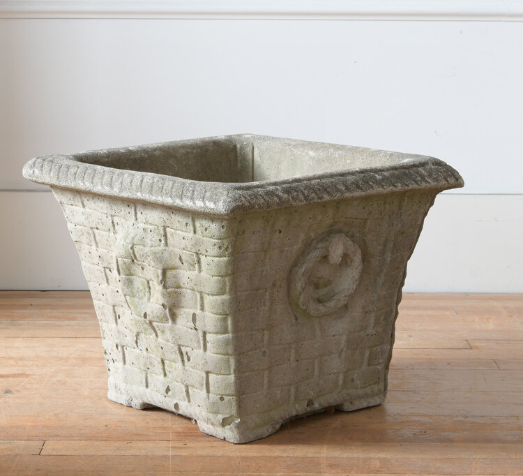 Vintage Vintage Square Concrete Planter