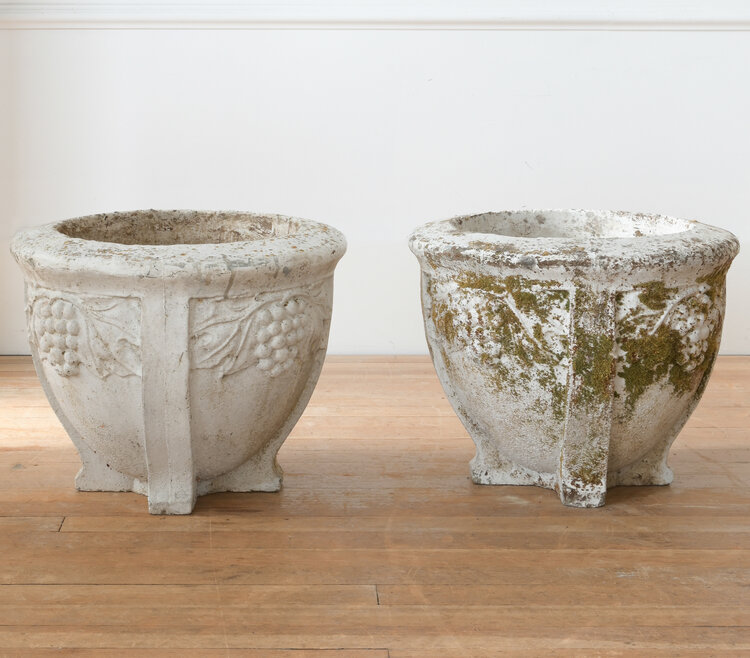 Vintage Vintage Concrete Vine Planters