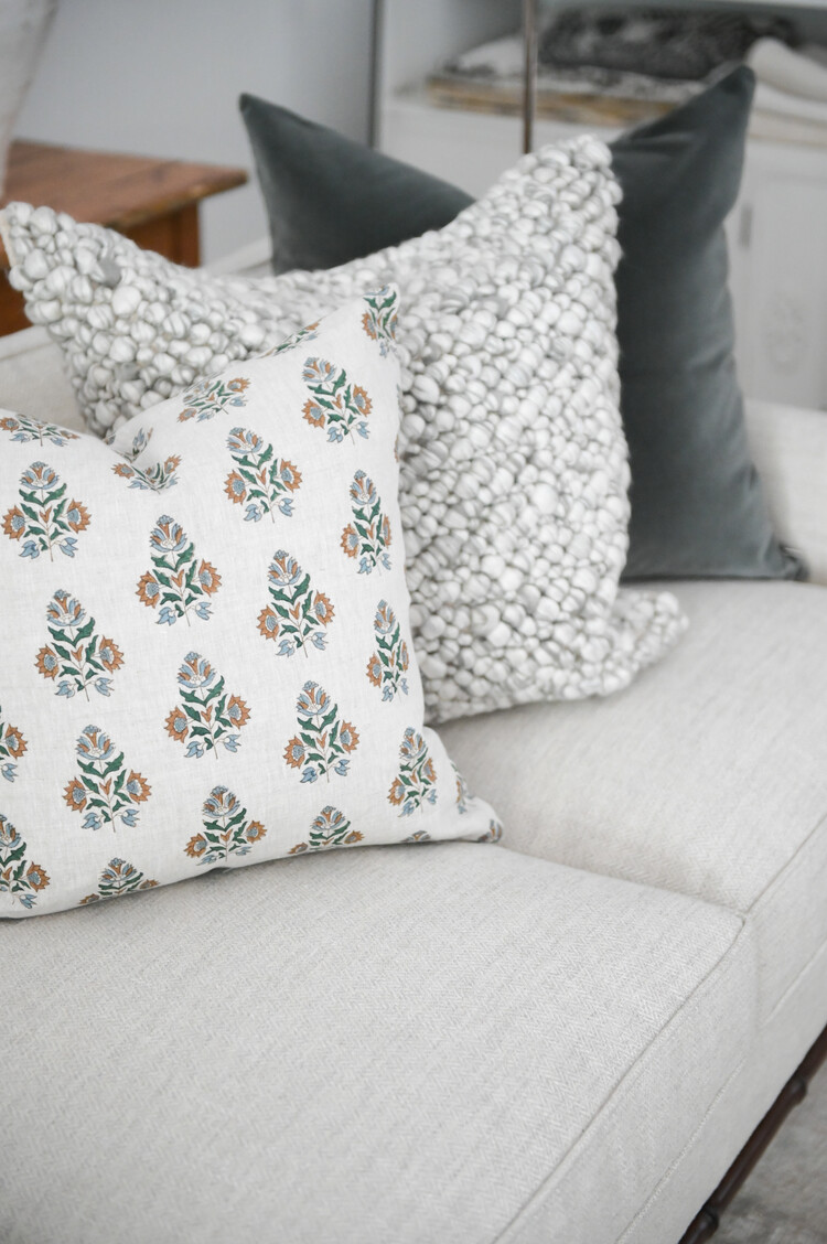 Gild & Co. Angora Feather Grey Wool Cushion