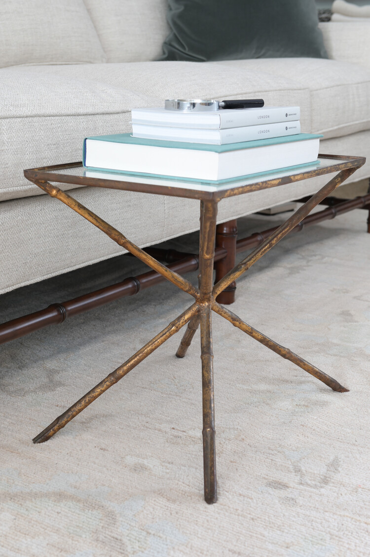 Vintage Vintage Faux Bamboo Side Table