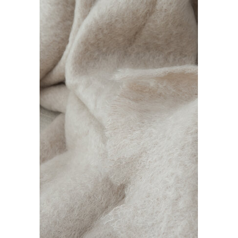 Mohair Throw in Light Beige