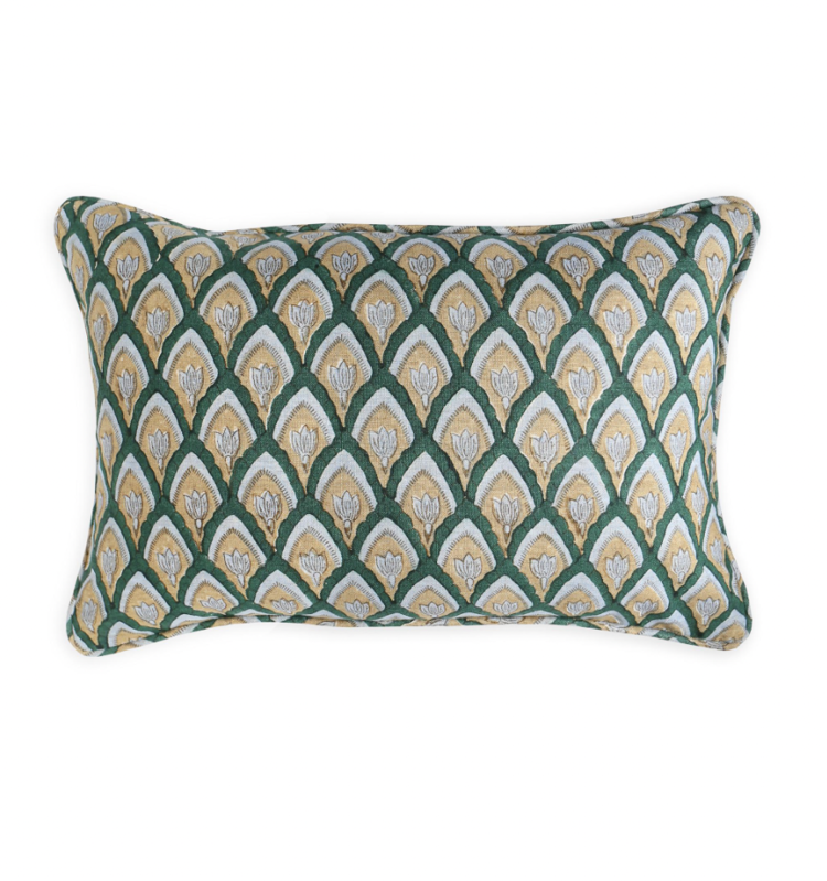 Haveli Byzantine Linen Small Lumbar Cushion