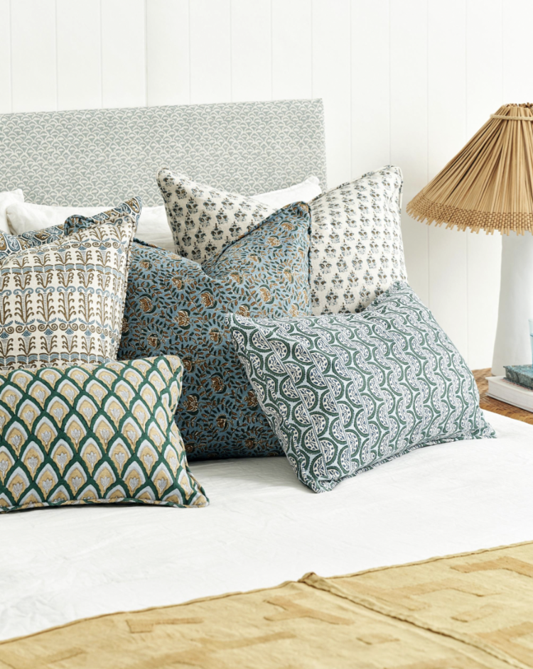 Haveli Byzantine Linen Small Lumbar Cushion