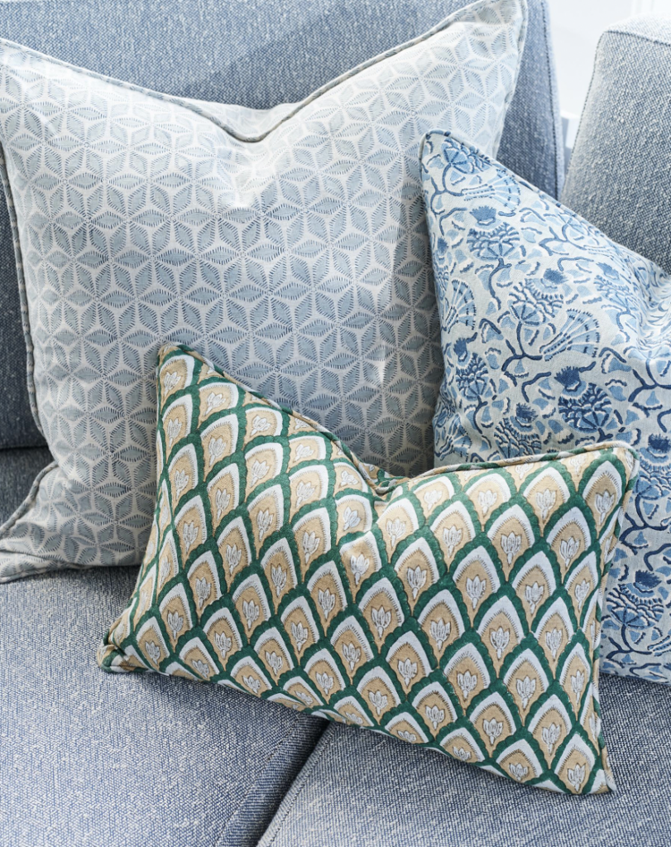 Haveli Byzantine Linen Small Lumbar Cushion