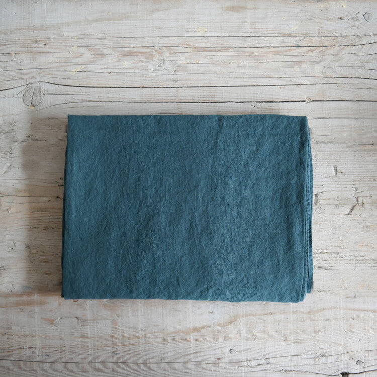 Linge Particulier Duck Blue French Linen Tablecloth