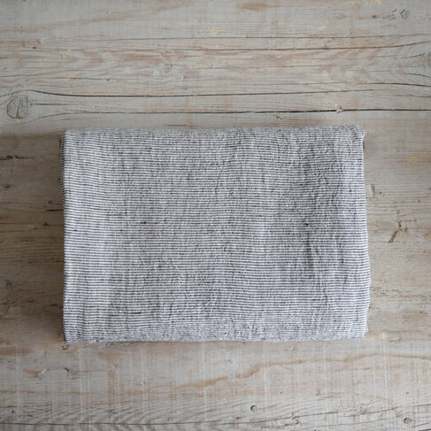 Linge Particulier Black & White Linen Tablecloth 55” x 98”