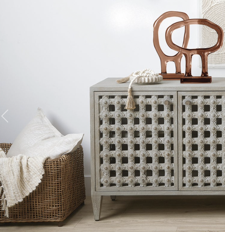 Made Goods Analia Beige Marble Tray