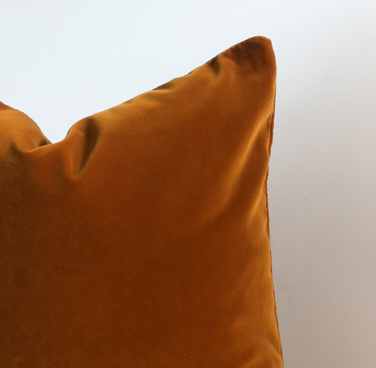 Manuel Canovas Rivoli Velvet Cushion in Camel