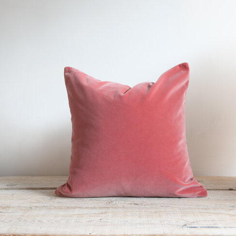Rivoli Velvet Cushion in Rose 24" x 24"