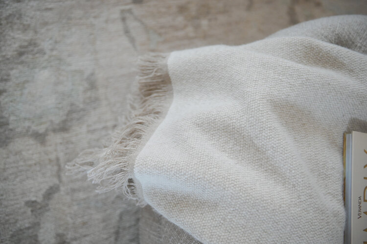 Curtis Alpaca Throw in Cream