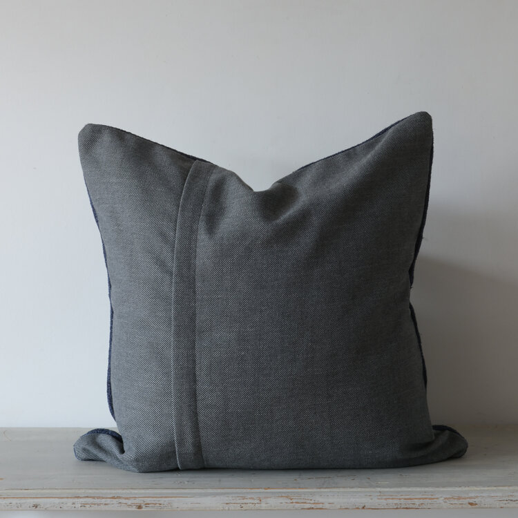 Vintage Vintage Turkish Hemp Cushion in Navy