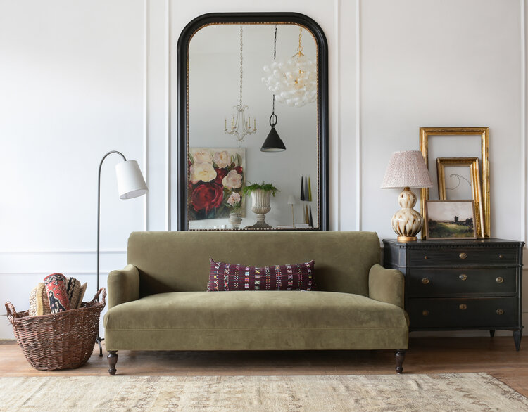 Black & Gold Napoleon Mirror Large