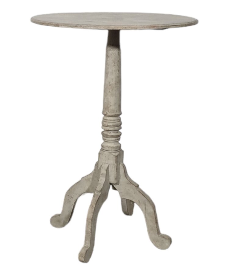 Antique Swedish Round Side Table