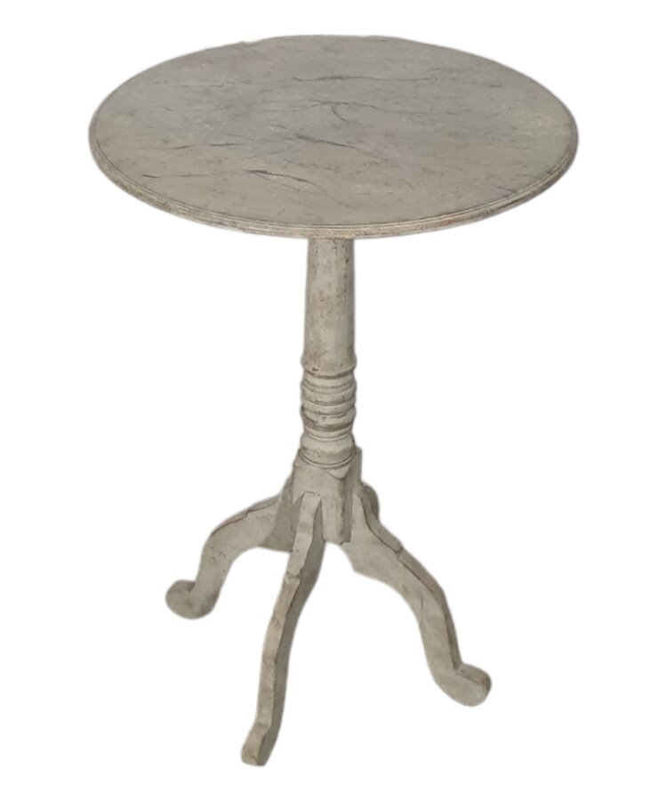 Antique Swedish Round Side Table