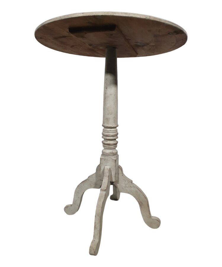 Antique Swedish Round Side Table