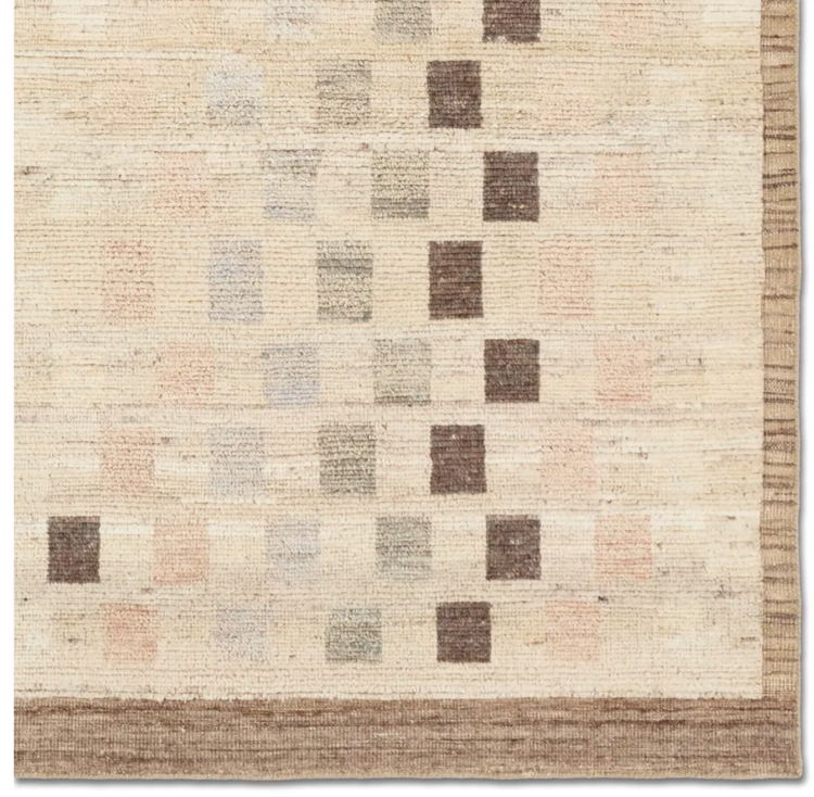 Kazben Ituri Tan/Taupe Wool Rug