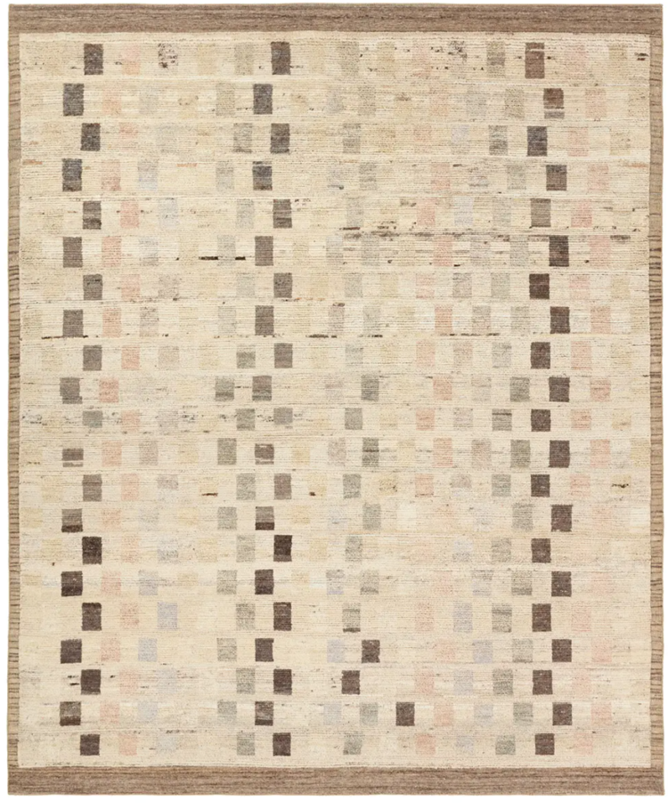 Kazben Ituri Tan/Taupe Wool Rug