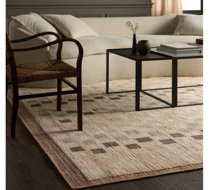 Kazben Ituri Tan/Taupe Wool Rug