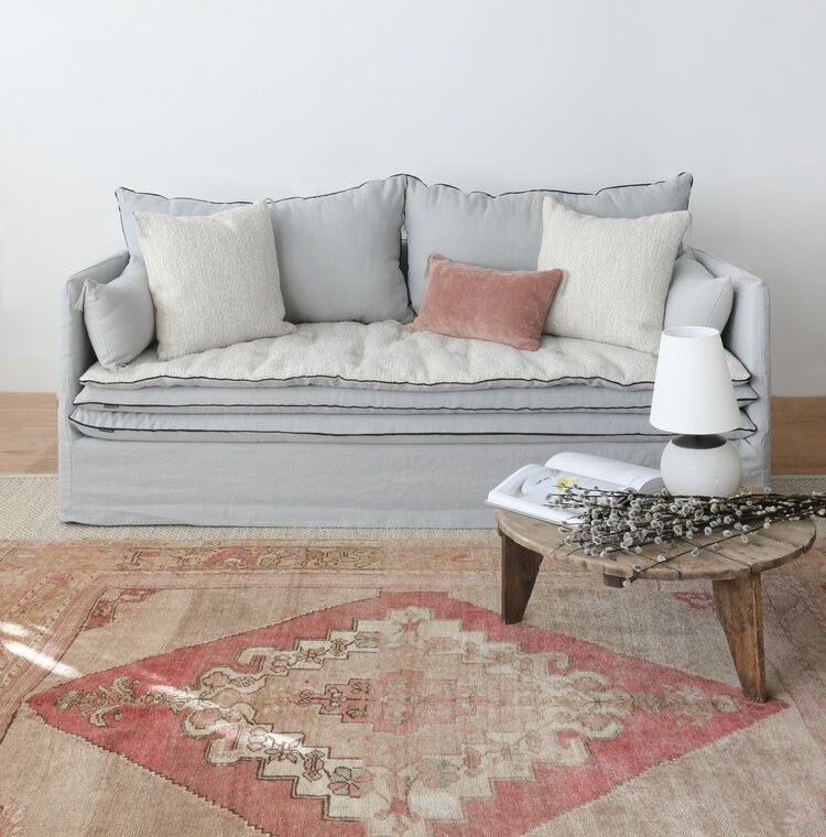 Terri Large Round Table Lamp in Alabaster