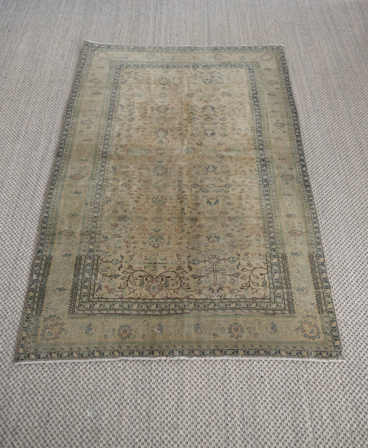 Vintage Vintage Wool beige/green Rug
