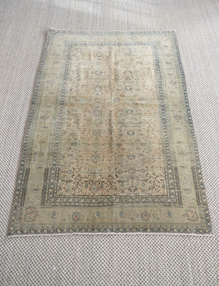 Vintage Vintage Wool beige/green Rug