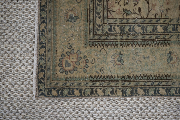 Vintage Vintage Wool beige/green Rug