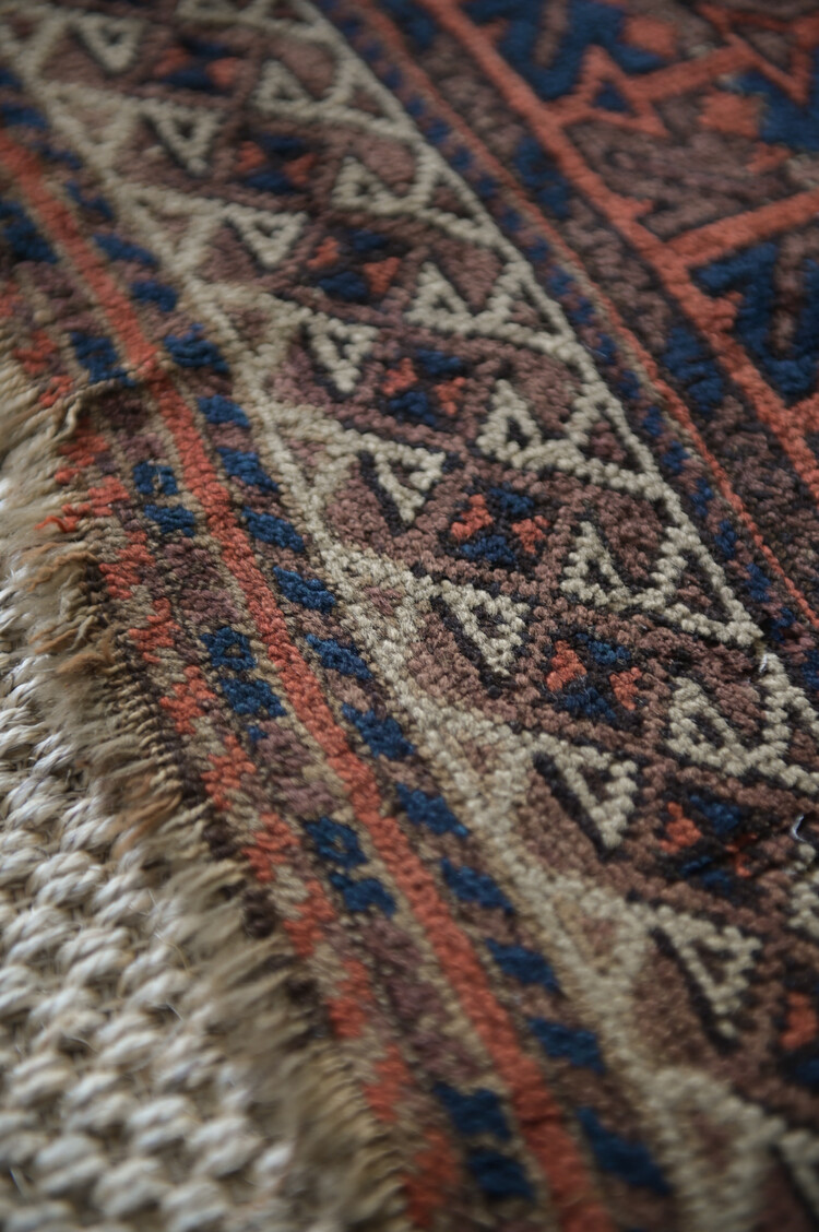 Antique Persian Beluch Wool Rug 3'4" × 6'2"