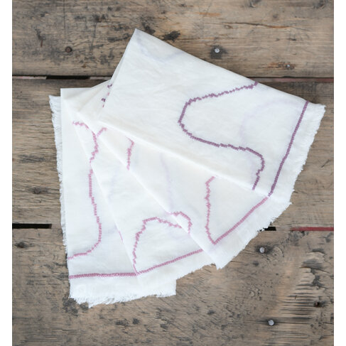 Cross Stitch Napkins in Lilac (set of 4)