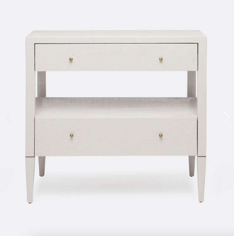 Conrad Nightstand in faux raffia