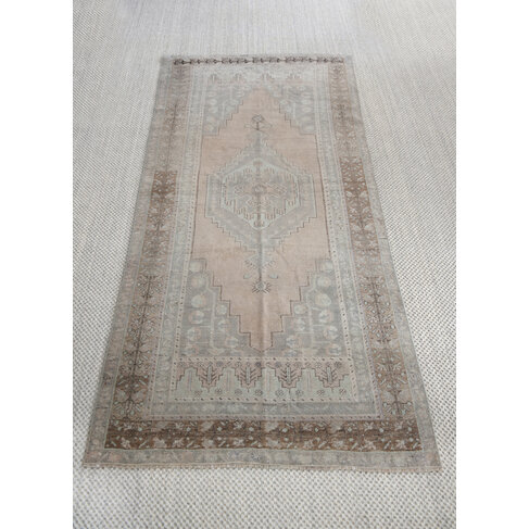 Vintage Turkish Wool Rug, 3'8" x 7'7"