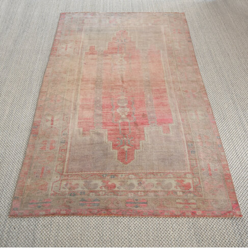 Vintage Vintage Wool Rug, 4'3" x 6'11"