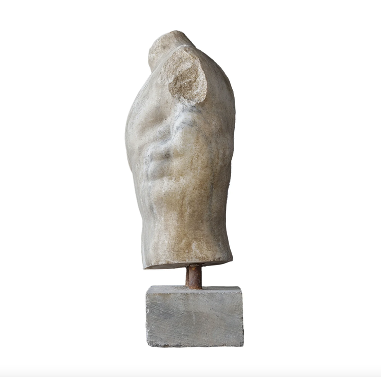Carved Marble Torso – Timeless Marble Sculpture Decor