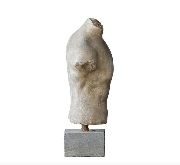 Carved Marble Torso – Timeless Marble Sculpture Decor