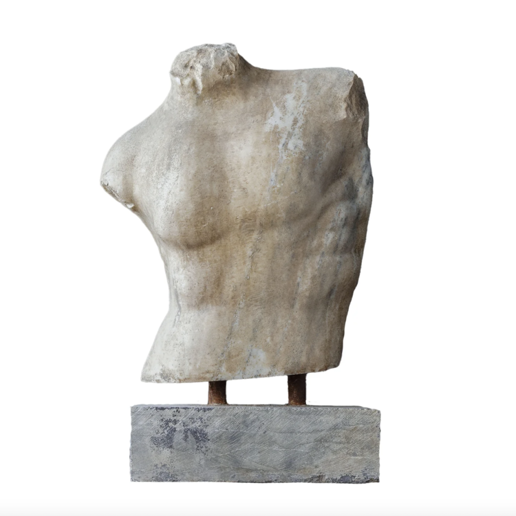Carved Marble Torso – Timeless Marble Sculpture Decor