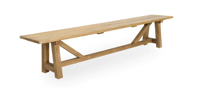 George Outdoor Teak Bench
