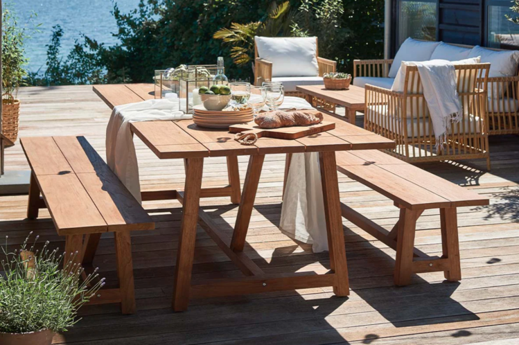 George Outdoor Teak Bench