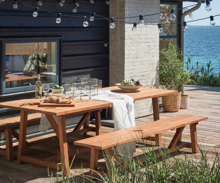 George Outdoor Teak Bench